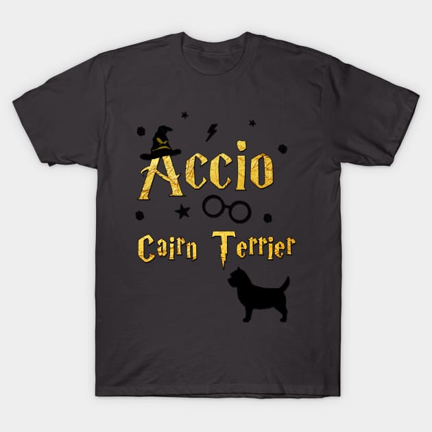 Accio Cairn Terrier T-Shirt by dogfather